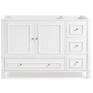 Williamsburg 48 in. W x 21 in. D x 34 in. H Bath Vanity Cabinet without Top in White