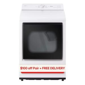 7.3 cu. ft. Gas Dryer with Wi-Fi, Easy Load, AI Sensor Dry in Alpine White