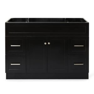Hamlet 48 in. W x 21.5 in. D x 34.5 in. H Freestanding Bath Vanity Cabinet without Top in Black