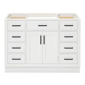 Hepburn 48 in. W x 21.5 in. D x 34.5 in. H Bath Vanity Cabinet without Top in White