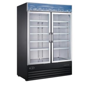 56 in. W 45 cu. ft. Two Glass Door Commercial Merchandiser Freezer Reach In