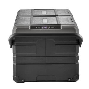 3.35 cu. ft. Manual Defrost Portable Car Freezer with Dual Storage Zone Rapid Cooling LED and Bluetooth Control in Black