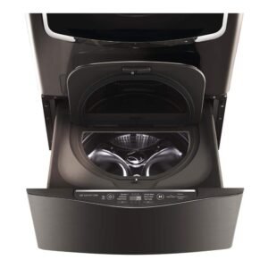 SIGNATURE 29 in.W 1.0 cu. ft. SideKick Pedestal Washer in Black Stainless Steel with Smart Rinse