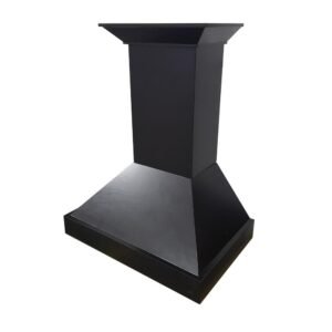 36 in. 400 CFM Convertible Vent Wall Mount Range Hood in Black Wood