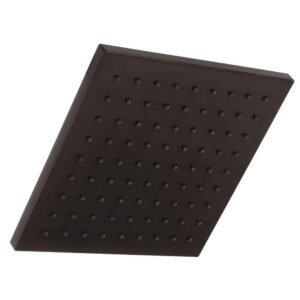 Modern 1-Spray Patterns 8.8 in. Single Wall Mount Fixed Rain Shower Head in Bronze