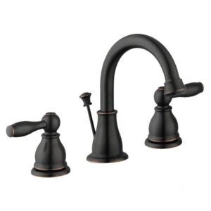 Mandouri 8 in. Widespread Double-Handle High-Arc Bathroom Faucet in Bronze