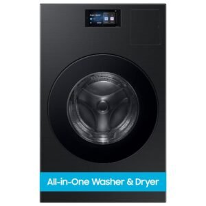 5.3 cu. ft. Bespoke Ultra Capacity Vented All-in-One Washer Dryer Combo with Electric Dryer and AI Home in Brushed Black