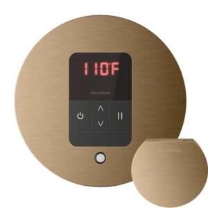 iTempo Round Steam Shower Control in Brushed Bronze