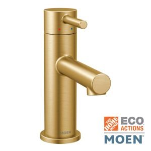 Align Single Hole Single-Handle Bathroom Faucet in Brushed Gold