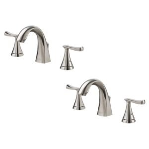 Chatfield 8 in. Widespread 2-Handle Bathroom Faucet in Brushed Nickel (Set of 2)