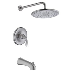 Meno Series Single-Handle 1-Spray Tub and Shower Faucet in Brushed Nickel