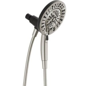 In2ition Two-in-One 5-Spray Patterns 6.63 in. Wall Mount Dual Shower Heads in Brushed Nickel