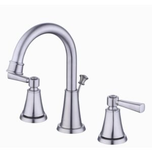 Melina 8 in. Widespread Double-Handle High-Arc Bathroom Faucet in Brushed Nickel