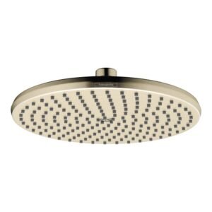 Locarno 1-Spray Patterns 2.5 GPM 10 in. Fixed Shower Head in Brushed Nickel