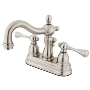 Heritage 4 in. Centerset 2-Handle Bathroom Faucet in Brushed Nickel