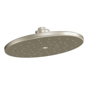 Waterhill 1-Spray Pattern 10 in. Wall Mount Fixed Shower Head in Brushed Nickel