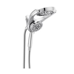 HydroRain Two-in-One 4-Spray Patterns 6 in. Wall Mount Dual Shower Heads with MagnaTite in Chrome