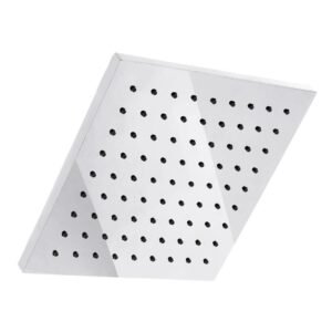 Modern 1-Spray Pattern 8 in. Single Wall Mount Fixed Rain Shower Head in Chrome