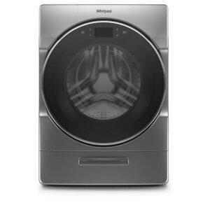 5.0 cu. ft. High Efficiency Smart Chrome Shadow Stackable Front Load Washing Machine with Load and Go XL Plus Dispenser