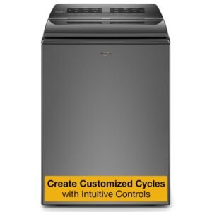 4.8 cu. ft. Top Load Washer with Impeller, Adaptive Wash Technology and Quick Wash Cycle in Chrome Shadow