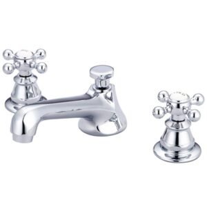 8 in. Widespread 2-Handle Century Classic Bathroom Faucet in Triple Plated Chrome with Pop-Up Drain