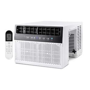 12,000 BTU (8,100 BTU DOE) 120-Volt Window Air Conditioner w/Dehumidifier up to 550 sq. ft. White
