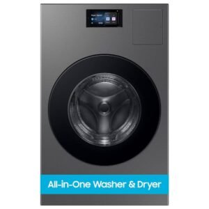 5.3 cu. ft. Bespoke Ultra Capacity Vented All-in-One Washer Dryer Combo with Electric Dryer, and AI Home in Dark Steel
