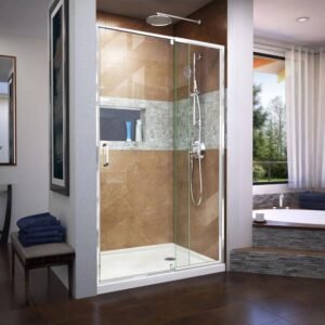 Flex 38 to 42 in. x 72 in. Framed Pivot Shower Door in Chrome