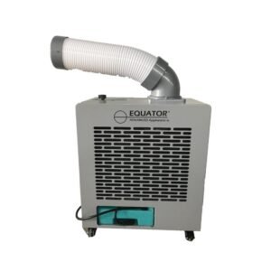 7000-BTU 130 Sq. Ft. Weatherized Outdoor Air Conditioner/ Spot Cooler plus Fan IP-24 Casters 110-Volt in Silver