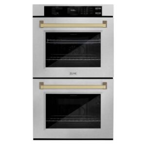 Autograph Edition 30 in. Electric Double Wall Oven in Fingerprint Resistant Stainless Steel and Champagne Bronze