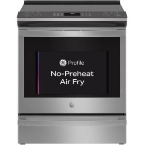Profile 30 in. 5 Burner Element Smart Slide-In Electric Range in Fingerprint Resistant Stainless w/ Convection, Air Fry