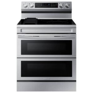 6.3 cu.ft. 30 in. 5 Burner Element Smart Freestanding Double Oven Electric Range with Flex Duo in Stainless Steel