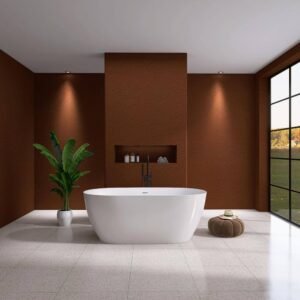 Moray 51 in. x 27 in. Acrylic Flatbottom Freestanding Soaking Non-Whirlpool Bathtub with Pop-up Drain in Glossy White