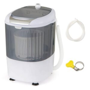 5.5 lbs. 0.6 cu. ft. Top Load Washer Portable Mini Compact Washing Machine in Gray Dryer Gravity Drain