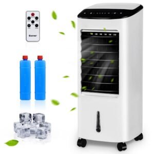 3-in-1 Evaporative Air Cooler Fan Portable Air Conditioner w/ Remote Control 7.5-Hour Timer Home Office