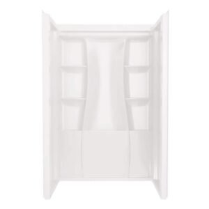 Classic 500 48 in. W x 73.25 in. H x 34 in. D 3-Piece Direct-to-Stud Alcove Shower Surrounds in High Gloss White