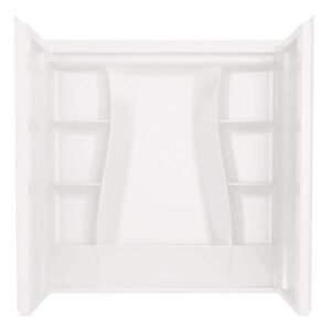 Classic 500 60 in. W x 61.25 in. H x 32 in. D 3-Piece Direct-to-Stud Alcove Bathtub/Shower Surrounds in High Gloss White