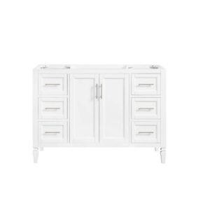 Stockham 48 in. W x 21.5 in. D x 34 in. H Bath Vanity Cabinet without Top in White