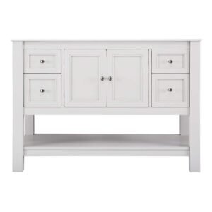 Gazette 48 in. W x 21.75 in. D x 34 in. H Bath Vanity Cabinet without Top in White