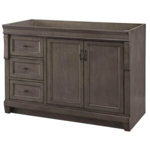 Naples 48 in. W x 21.63 in. D x 34 in. H Bath Vanity Cabinet without Top in Distressed Grey