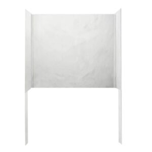 36 in. x 62 in. x 48 in. 7-Piece Easy Up Adhesive Alcove Tub Surround in Ice
