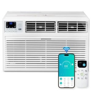 8000 BTU (DOE) 115-Volt Through the Wall AC Cools 350 sq. ft. with Remote in White