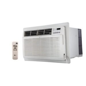 9,800 BTU 115V Through-the-Wall Air Conditioner Cools 440 Sq. Ft. with Remote, Dehumidifier and in White