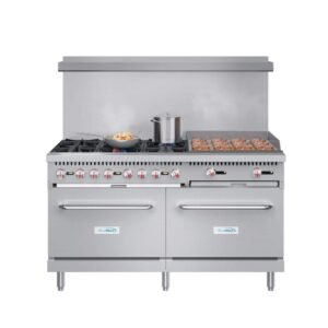60 Inch 6 Burner Commercial LP Range with 24 in. Griddle