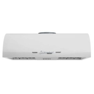 Classic Retro 30 in. 700 CFM Ducted Under Cabinet Range Hood with LED Lighting in Marshmallow White