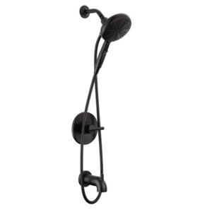 Nicoli Single Handle 6-Spray Tub and Shower Faucet 1.75 GPM in. Matte Black Valve Included