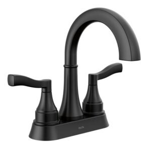 Faryn 4 in. Centerset Double-Handle Bathroom Faucet in Matte Black