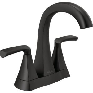 Pierce 4 in. Centerset 2-Handle Bathroom Faucet in Matte Black