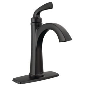 Geist Single Handle Single Hole Bathroom Faucet in Matte Black