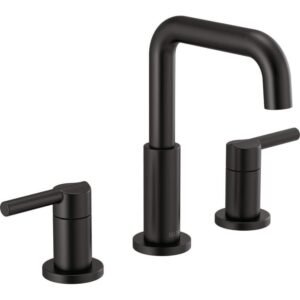 Nicoli 8 in. Widespread 2-Handle Bathroom Faucet in Matte Black